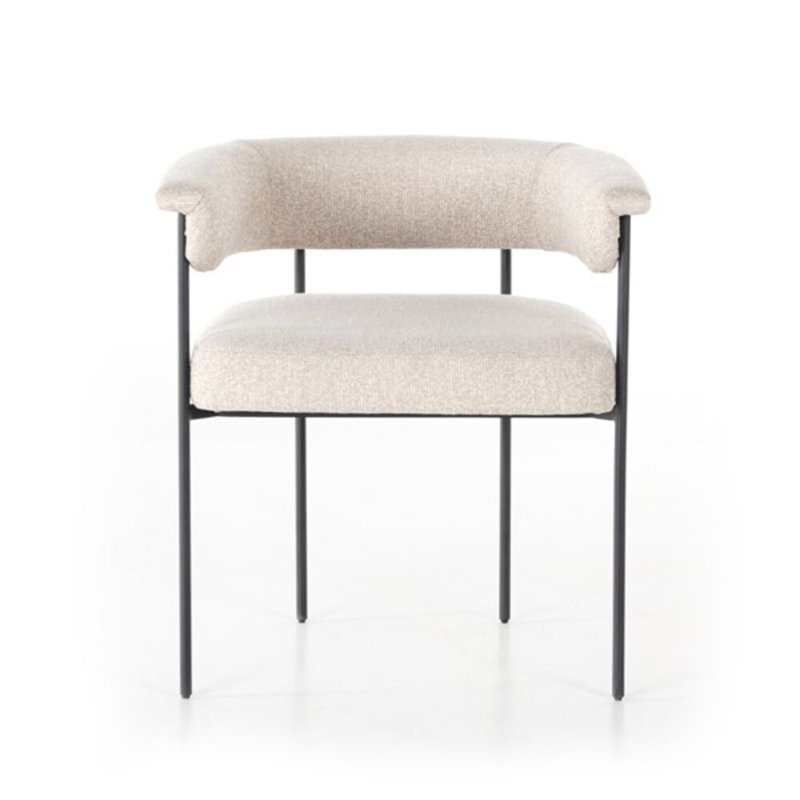 Chaise avec accoudoirs rembourrée Ginger