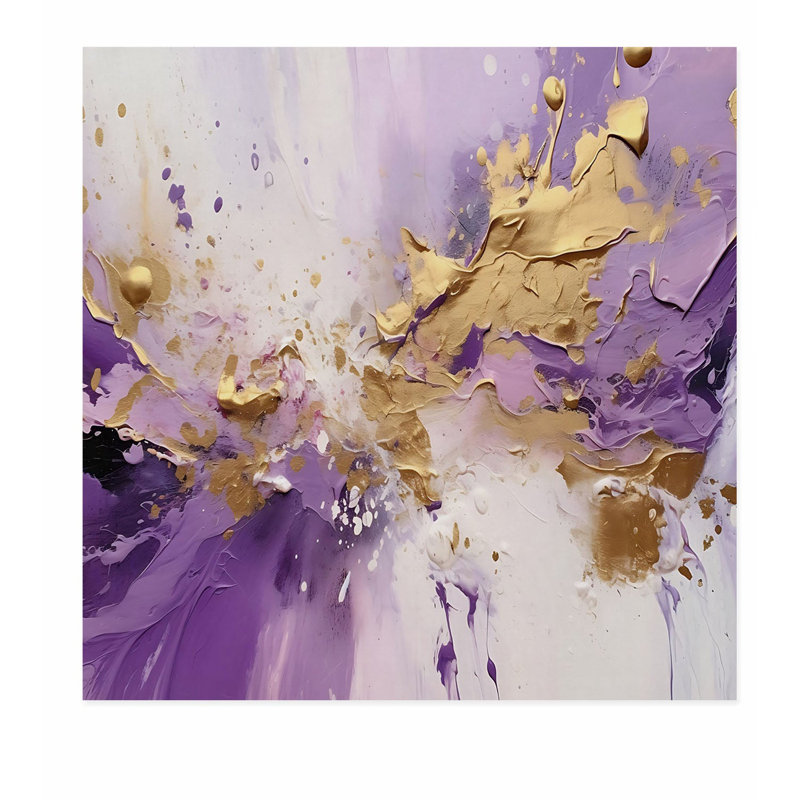Abstract Purple Symphony Transitional Unframed Art Print