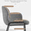 Anston 46cm H Linen Upholstered Metal Armchair-1130111636-1111580770