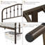 Metal Bed with Arched Headboard and Footboard-903361660-932308567