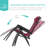  30" Extra Wide Folding Zero Gravity Patio Lounge Chair W/Adjustable Canopy Shade - Burgundy-608644737