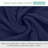 Willow 3 Pieces Towel Set – 100% Combed Cotton, Premium Quality 630 GSM, Navy, Ultra-Soft & Highly Absorbent (1 Bath, 1 Hand, 1 Wash Towels set)-50988658-50988648