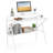 Home Office Desk with Monitor Stand, Open Shelf & Metal Frame, Earphone Hook-208729771