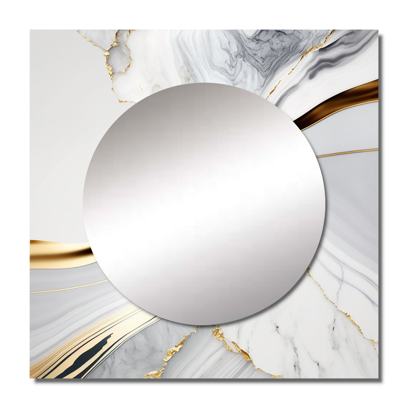 Depreist - Abstract Square Mirror Wall Decor For Bedroom, 36" x 36"