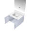 Ensemble de meuble-lavabo avec robinet et miroir DEL-104691840-104691841