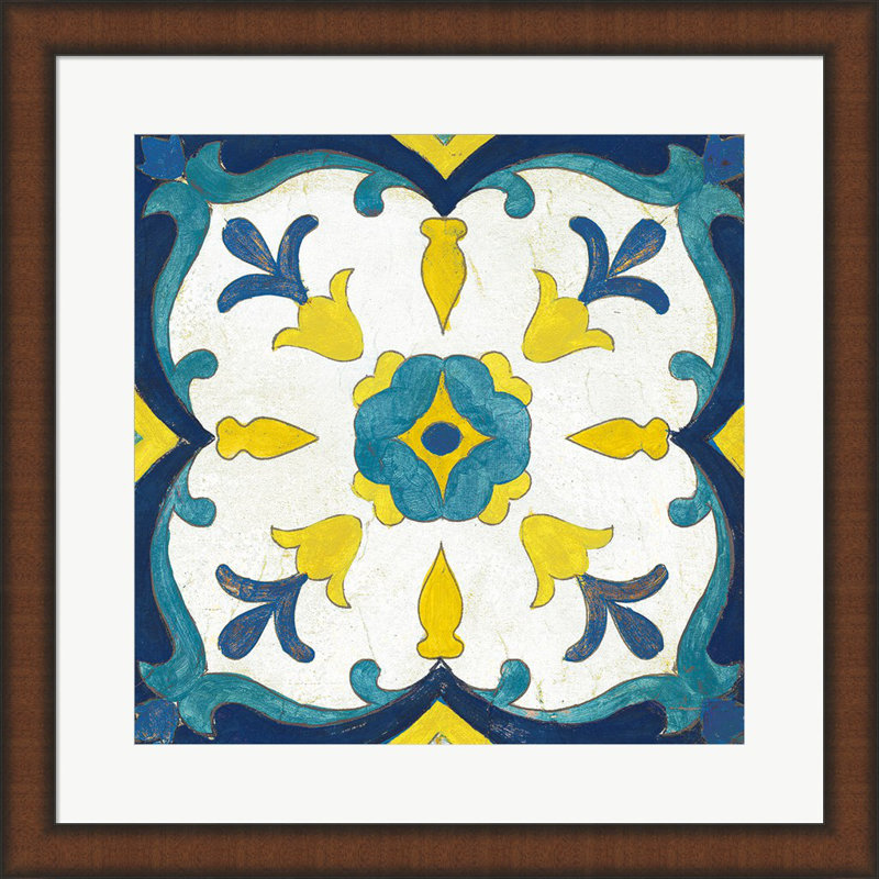 «Andalucia Tiles a Blue and Yellow» par Silvia Vassileva - peinture encadrée