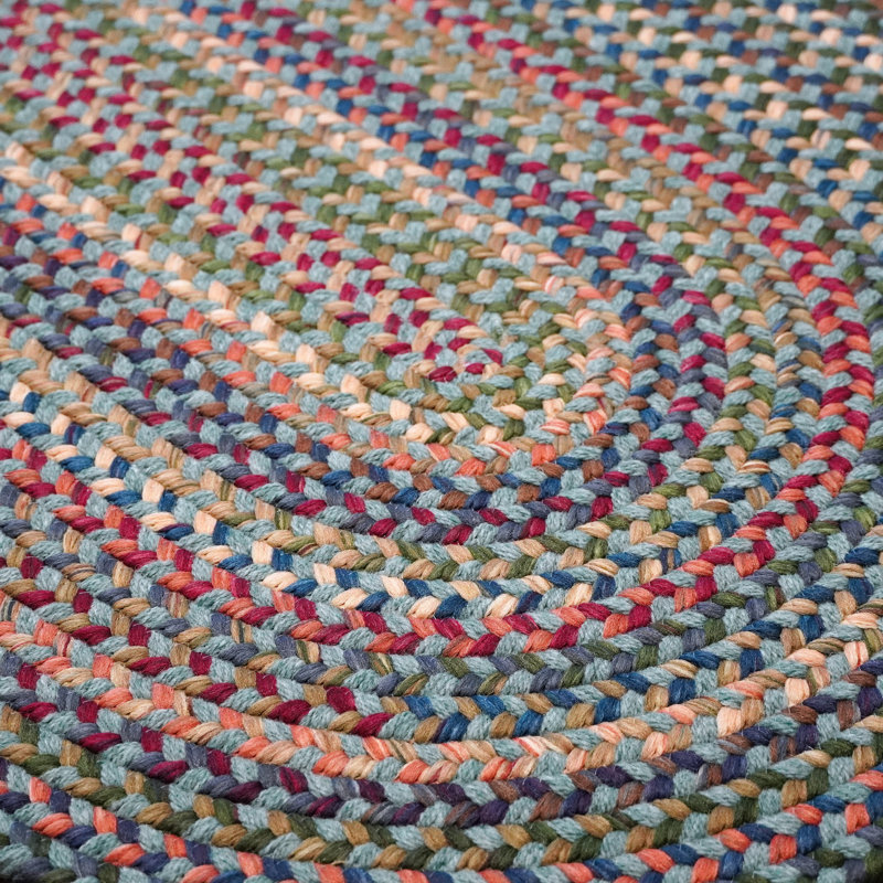 Tapis multicolore en laine, Ovale 2 pi x 3 pi