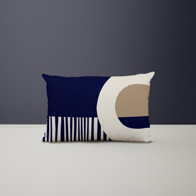 Polyester/Polyester Blend Lumbar Rectangular Indoor/Outdoor Pillow Cover & Insert