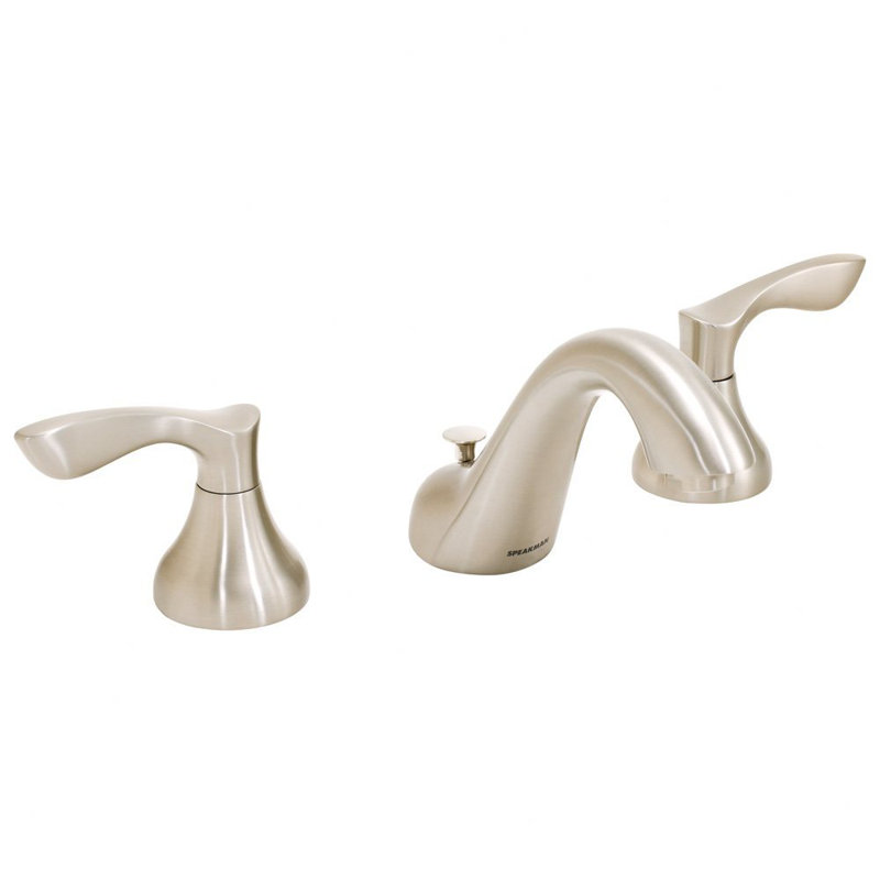 Robinet de salle de bain espacé Chelsea avec ensemble de bonde, Nickel brossé
