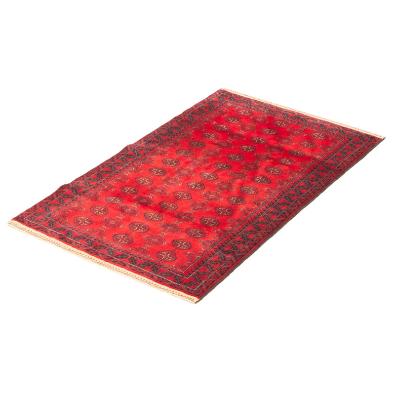 Tapis rouge nouvel âge en laine 2 pi 10 po x 4 pi 7 po One-of-a-Kind