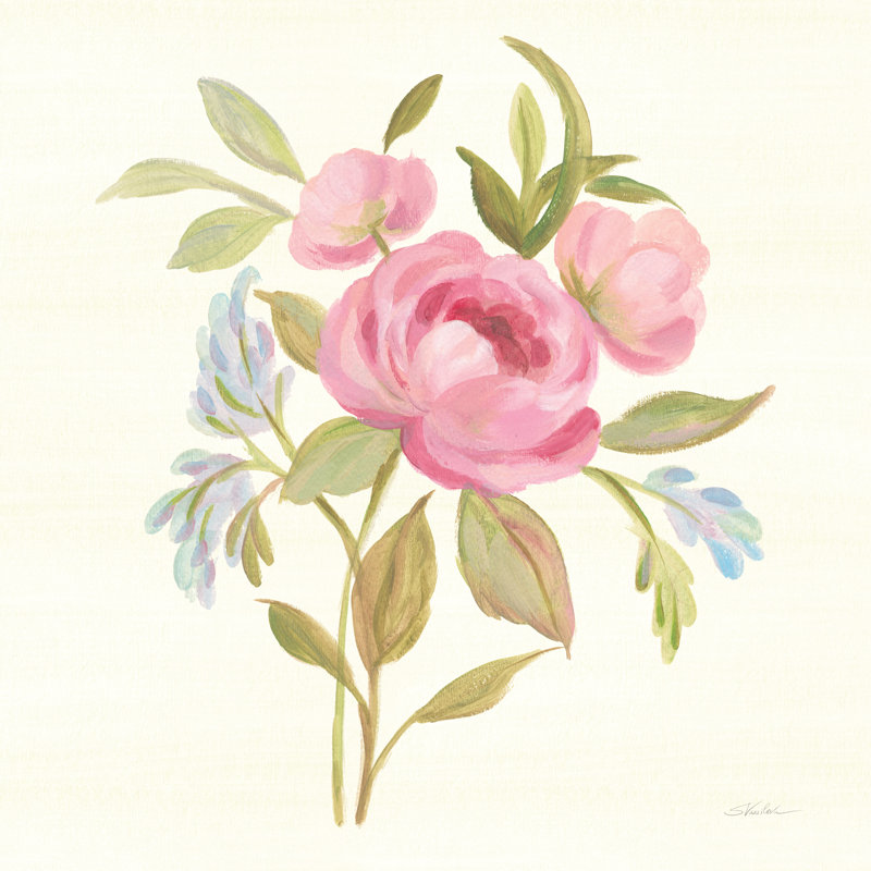 Petals And Blossoms IV by Silvia Vassileva - No Frame Painting on Canvas, 30cm H x 30cm W