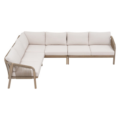 6-Seat Acacia Wood Outdoor Seating Set