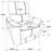 Saddle Brown Upholstered Power Recliner Chair