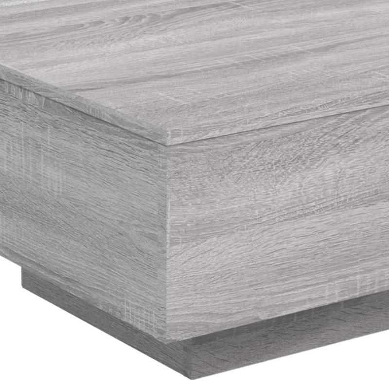 Jlea Pedestal Coffee Table, 31cm H x 55cm L x 55cm W, Grey Sonoma