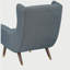 Chaise d'appoint moderne à oreilles rembourrée bleue 1pc-1848386712