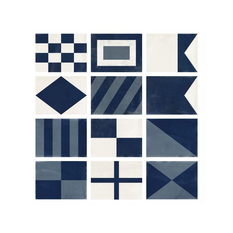 Nautical Flags Print by Barclay Butera, 24" H x 24" W x 1.5" D, Outdoor