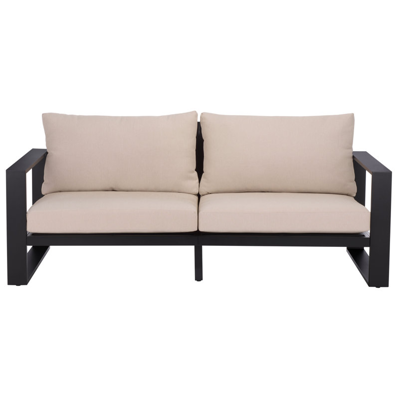Fash 192.79 cm W Loveseat with Cushions, Black
