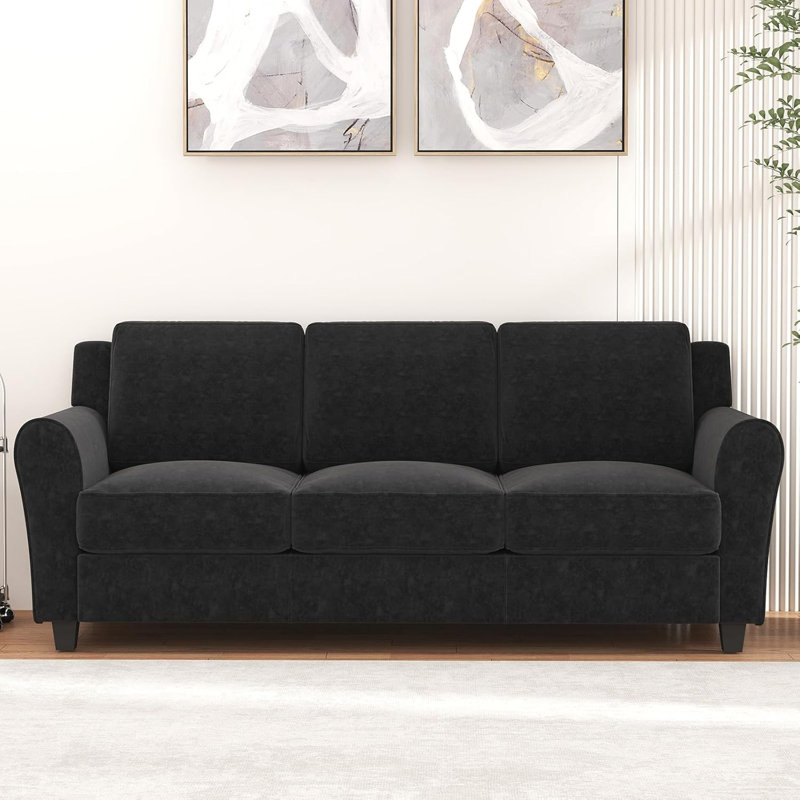 Ensemble de 2 canapés en tissu 80 po, Black