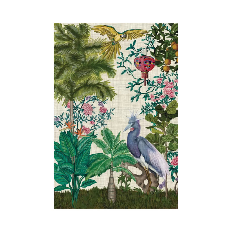 Paradis Chinoiserie I by Naomi McCavitt - Wrapped Canvas Print, 20.32 cm H x 30.48 cm W