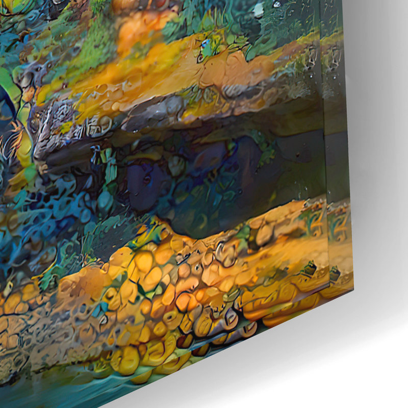  Art mural en verre 16 po x 12 po «Bosnia et Herzégovine Mostar» par Pierre Gavidia