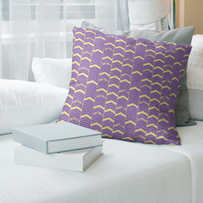 Rhonda Cheval Lined Chevrons Floor Pillow