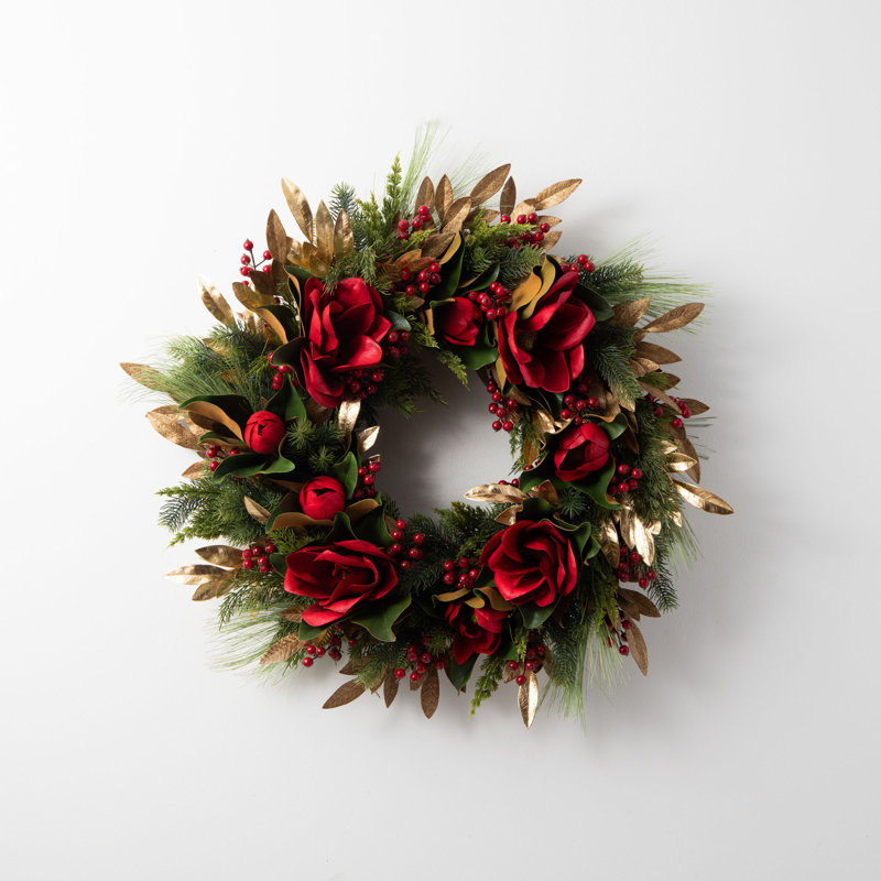 Handcrafted Faux Berry Silk 32'' Wreath