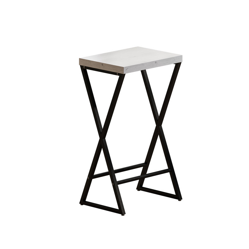 Geesey 58.3" Console Table and Stool Set, Bar Table With Stools Breakfast Bars Height Dining Table, Gray