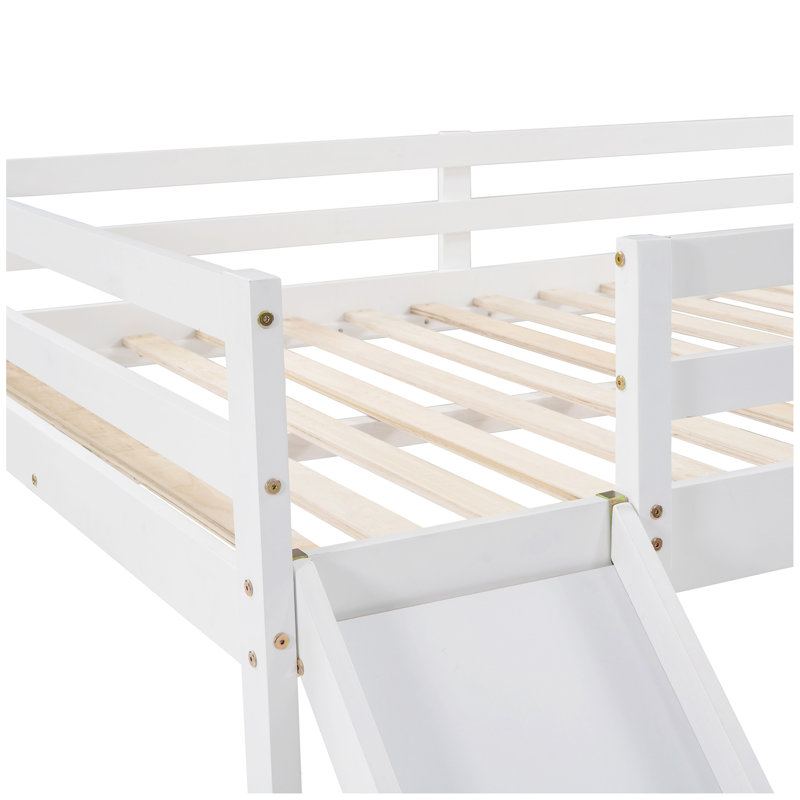 Loft Bed with Slide, Multifunctional Design,