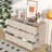 6-Drawer Storage Cabinet with Rounded Corners, Multi-Functional Sideboard Console Table-922817429