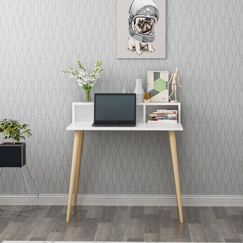 Study Desk, 60" H x 90" W x 75" D, White