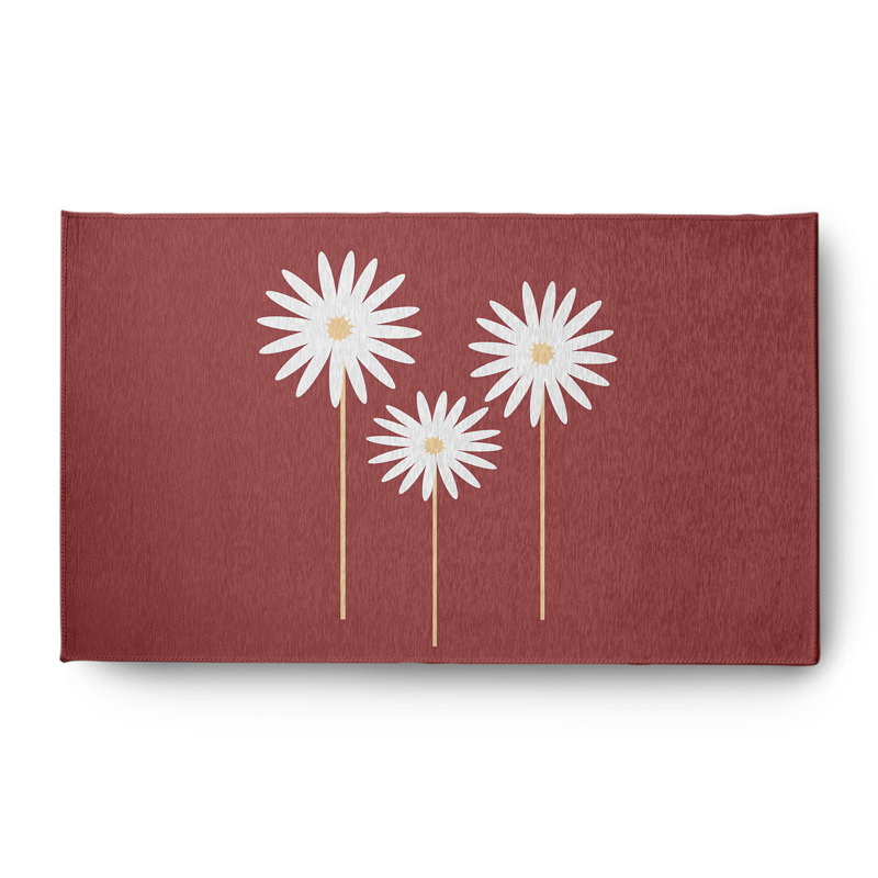 Altom Chenille Floral Indoor Rug, Rectangle 3' x 5'