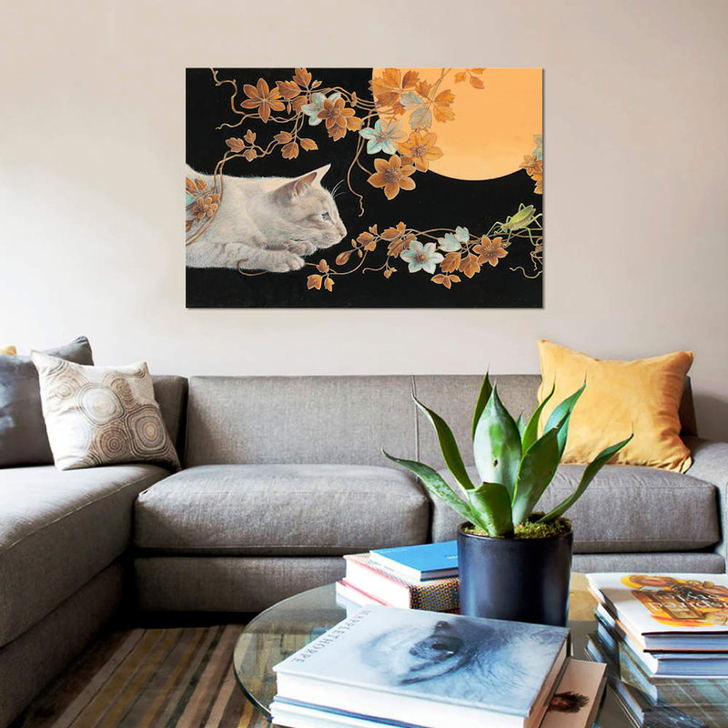 « ra-ra & the sauterelle », reproduction d’impression sur toile, H 12 po x l 18 po x P 1,5 po, Toile tendue, Pas de tapis