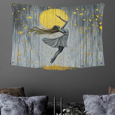 Tapisserie murale Moonlit Dance - Décoration murale romantique