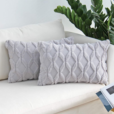 Set of 2 decorative rectangle throw pillow covers size 12"x20" 