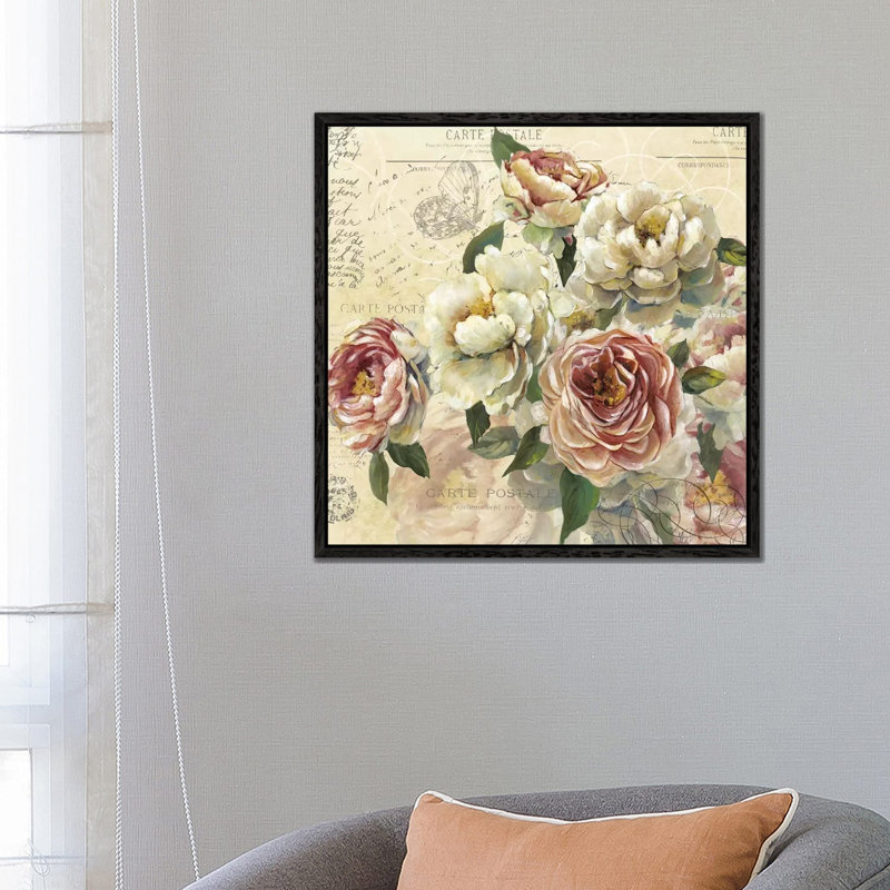 Scented Letter I by Carol Robinson - Print on Canvas, Black Framed, 66.04 cm H x 66.04 cm W