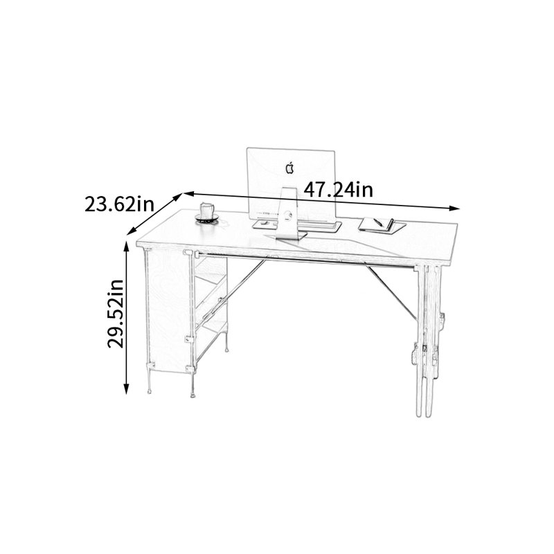 Bureau d'écriture Modern Creative, H 29,52 po x l 47,24 po x P 23,62 po