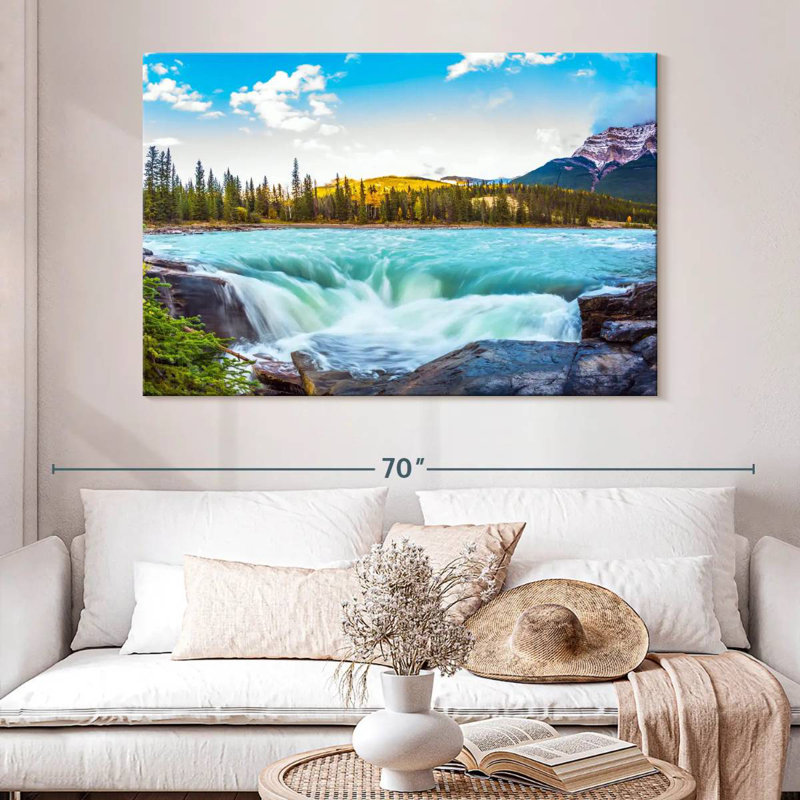 Cascade Alvord Athabasca dans le parc Jasper, H 34 po x l 51 po