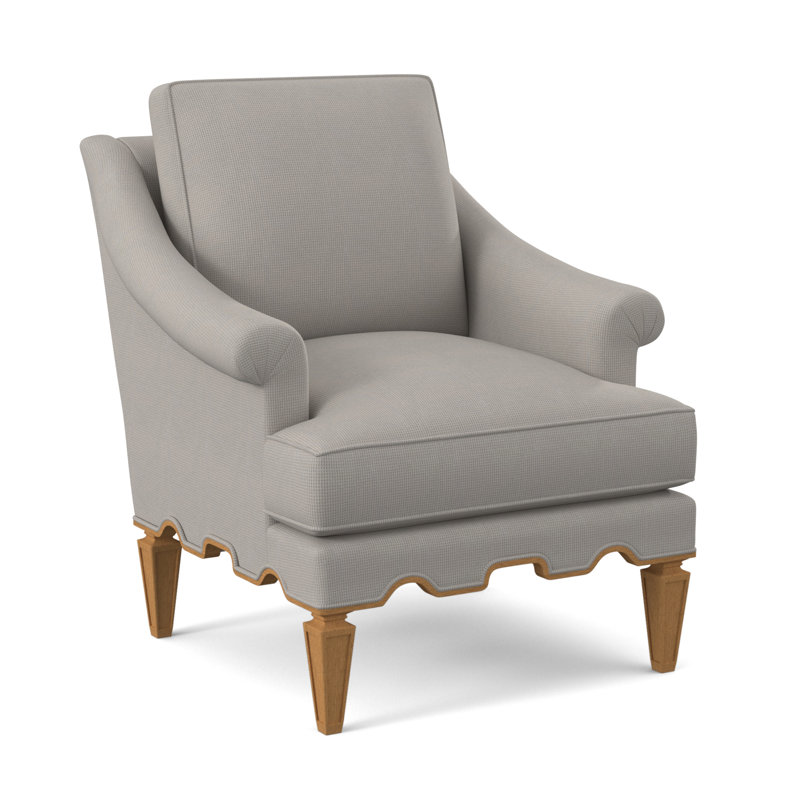 Palm Armchair, Margaret Ebony Polyester Blend, Amber