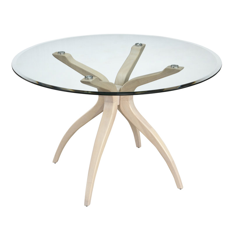 Adwoa 48'' Round Dining Table, White Wash