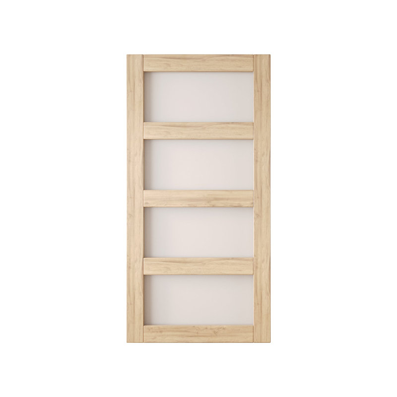 Porte de grange non assemblée et non finie en verre à 4 verres de 48 po x 80 po Homacer, 48" x 80"