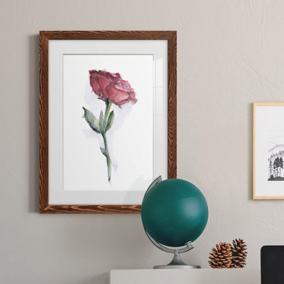 " Watercolor Floral Contour II " Painting Print