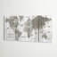 Clyatt Old World Map - 3 pièces, impression sur toile-1300439544