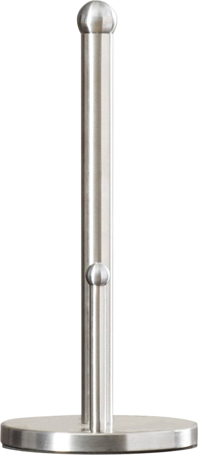 Home Basics Free-Standing Stainless Steel Paper Towel Holder with Weighted  Base, Silver 