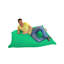 Fauteuil à billes 100% original et imperméable, vert uni, 39,4 x 39,4 x 7,9 pouces | Rempli de mousse de polystyrène perlée, système de fermeture à glissière caché double | Parfait pour le divertissement extérieur moderne et la détente-842450005