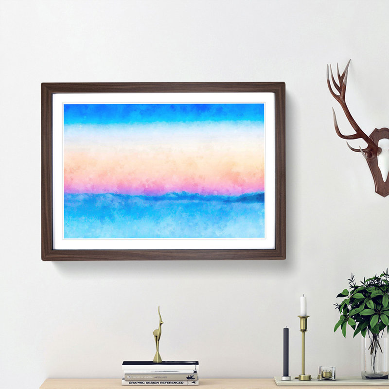 Cold Mountain - Picture Frame Painting Print, Walnut Framed, 45cm H x 63cm W x 2cm D