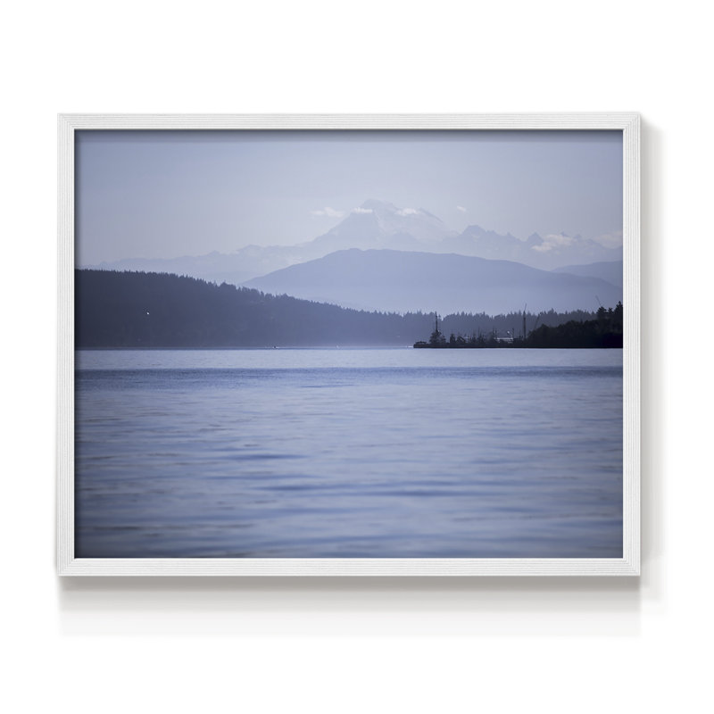Sérénité bleue - impression encadrée - réversible, H 8 po x l 10 po, Blanc