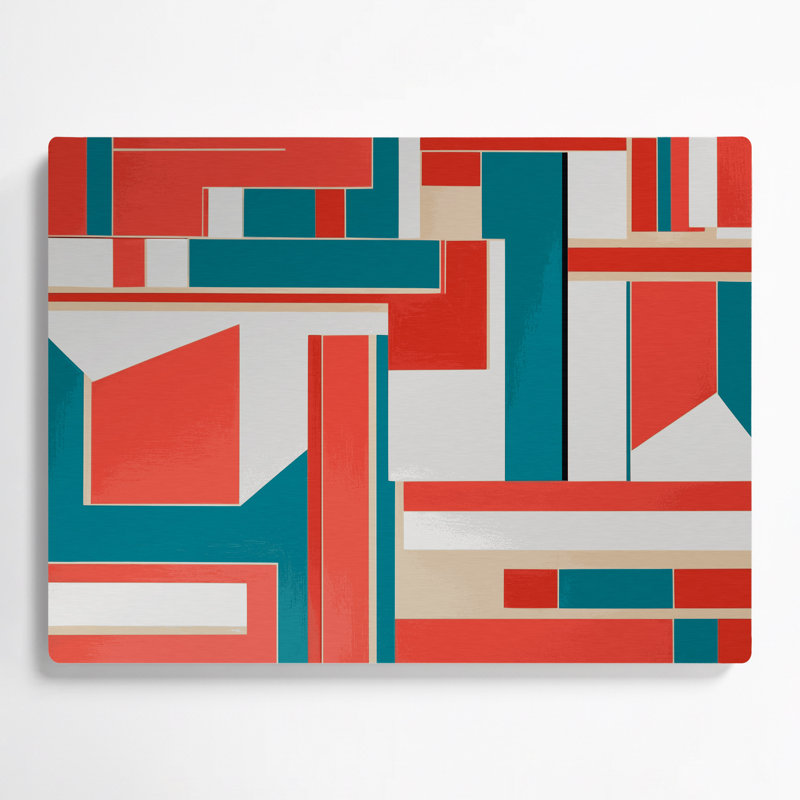 Art mural rigide en métal orange 89, H 11 po x l 14 po