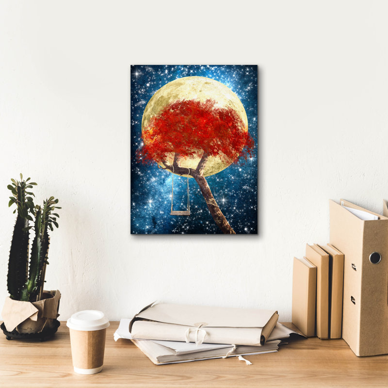 «Swing Under A Golden Moonlight» par Diogo Verissimo, H 16 po x l 12 po x P 0,75 po