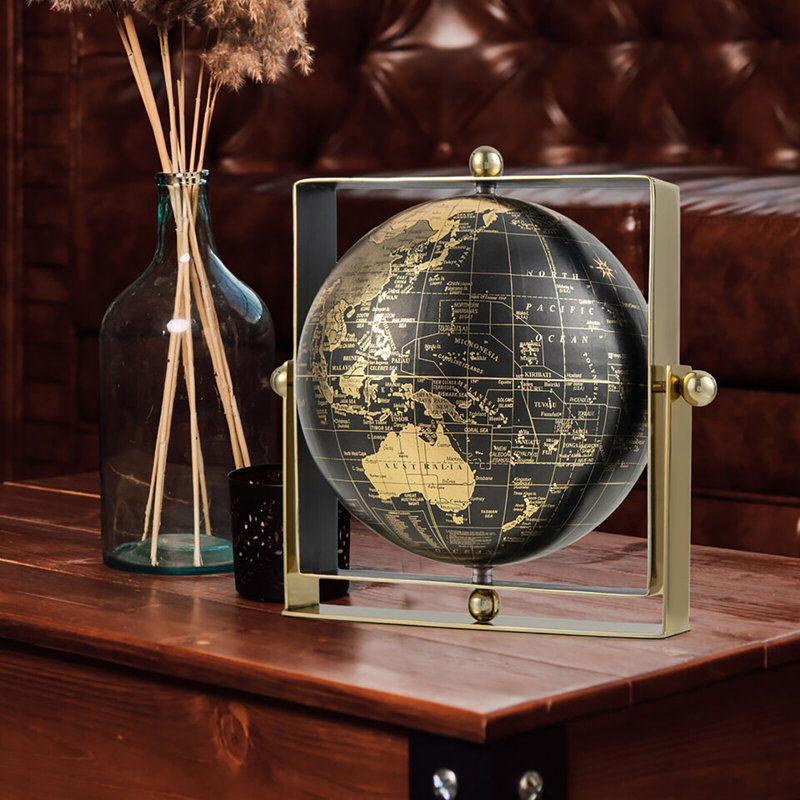 Globe terrestre pivotant à 720 ° Gymax, H 11 po x l 12 po x P 8 po