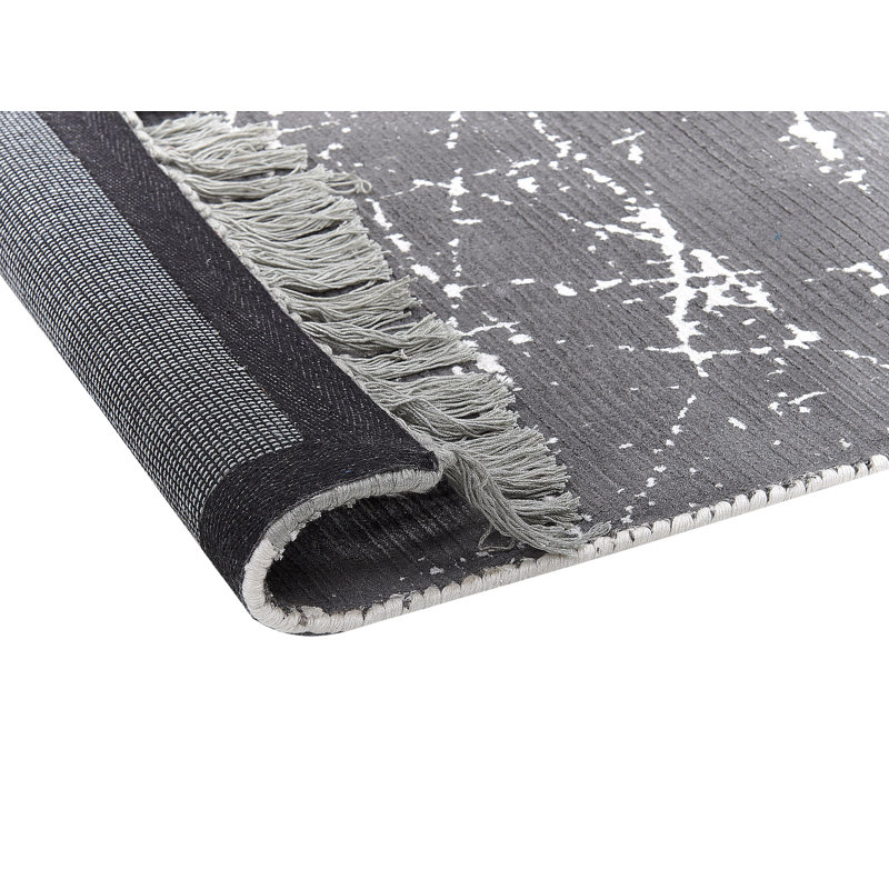 Abentego Hand Woven Grey Indoor Rug, Rectangle 140 x 200cm